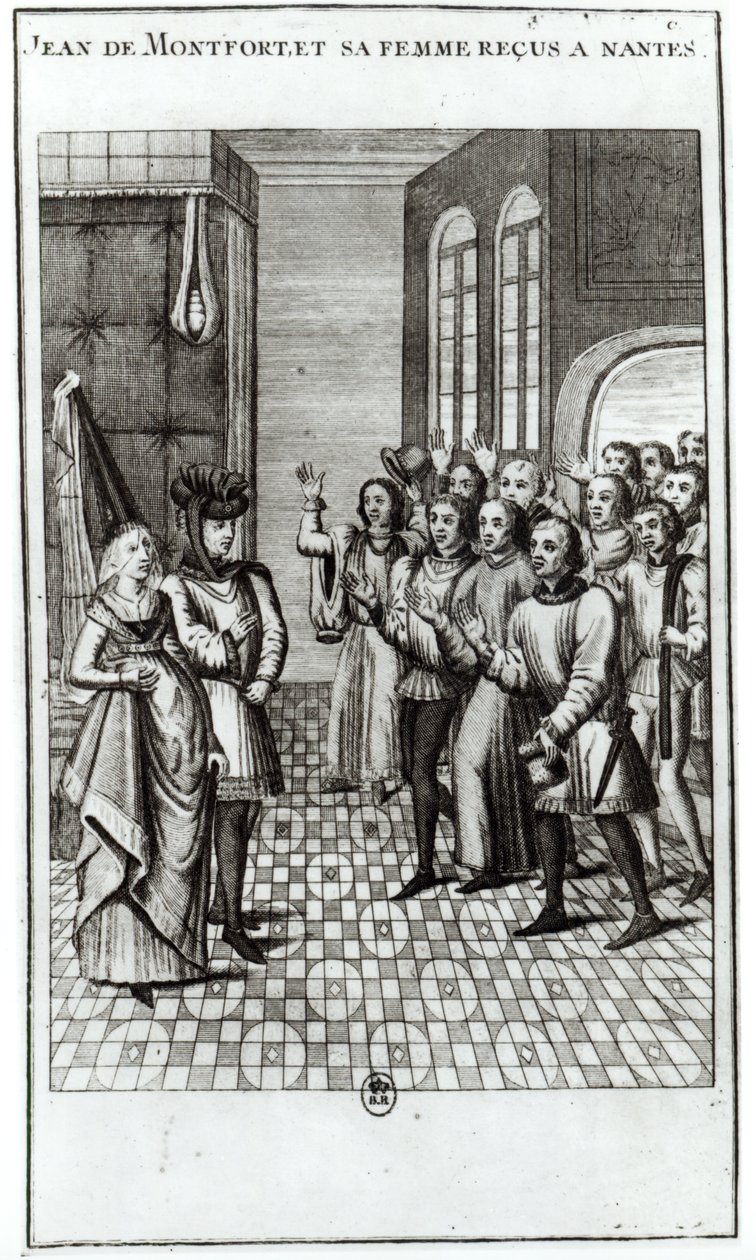 Jean de Bretagne, comte de Montfort, et son épouse accueillis à Nantes - French School