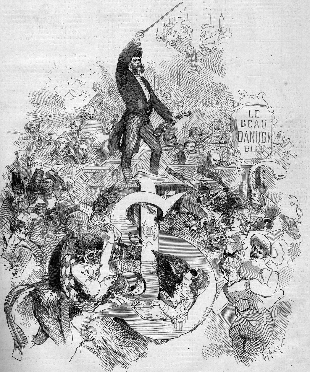 Johann Strauss le jeune (1825-1899), au violon, lors d