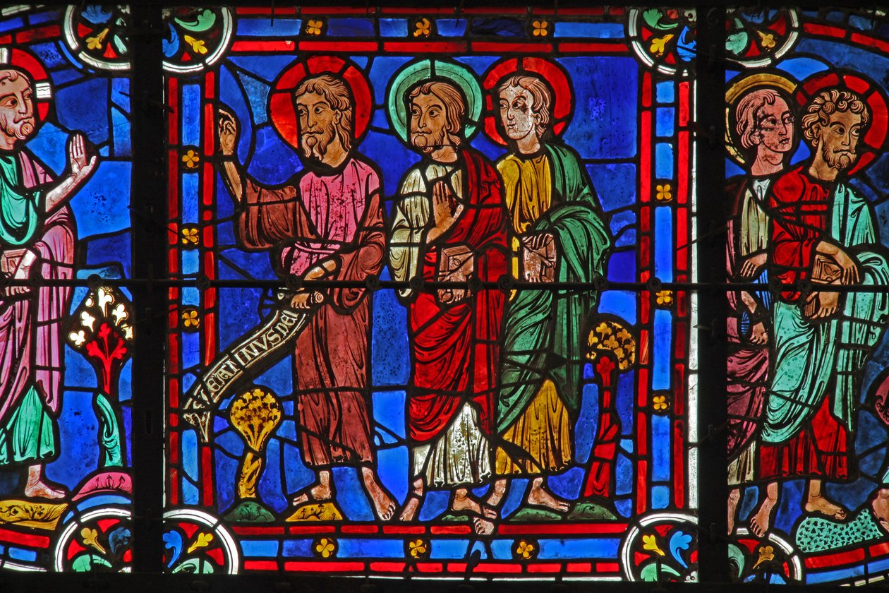 Jean-Baptiste avec le Christ - French School