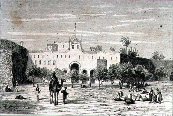 Khartoum, Soudan, dans les années 1860, gravé par Alfred Louis Sargent - French School