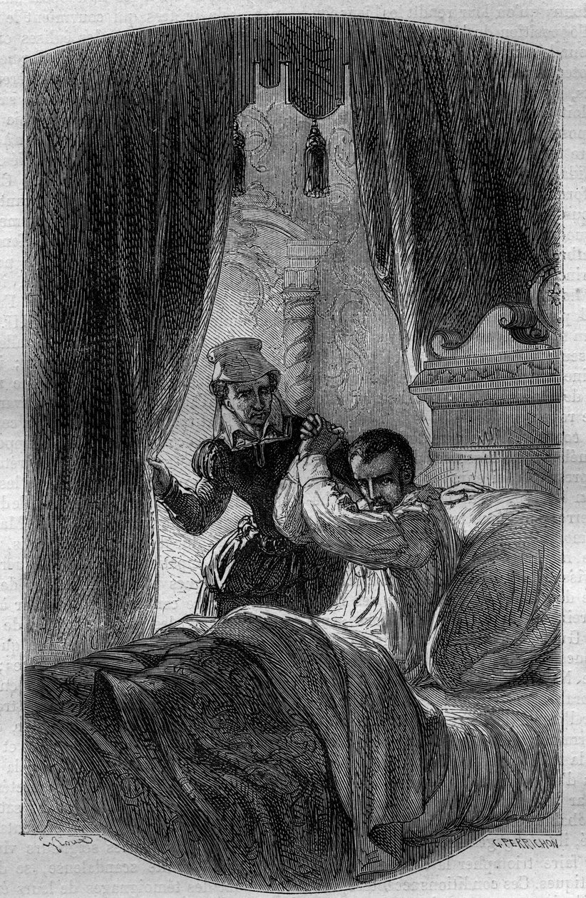 Le roi Charles IX de France (1550-1574) sur son lit de mort vers le 30 mai - French School