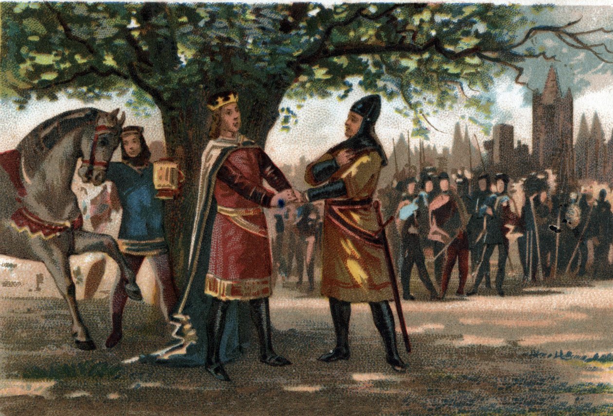 Le roi de France Philippe Auguste (1165-1223) rencontra le roi Richard Cœur de Lion à Saint-Denis lors de la capture de l