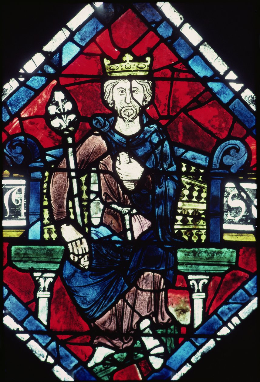 Roi de Juda, détail de la rosace nord, vers 1223 - French School
