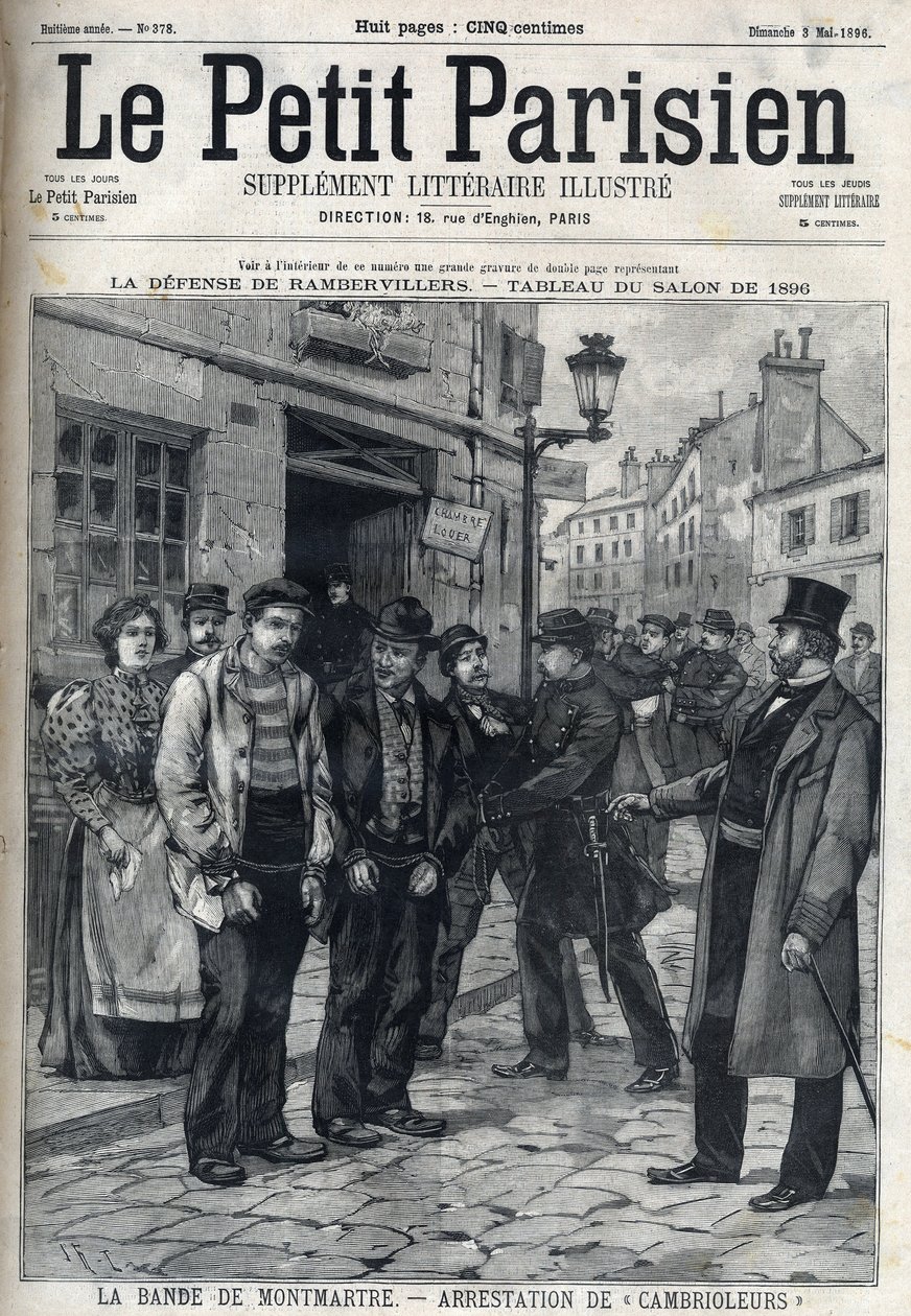 La Bande de Montmartre : la police arrête des cambrioleurs à Paris, dans "Le Petit Parisien" - French School