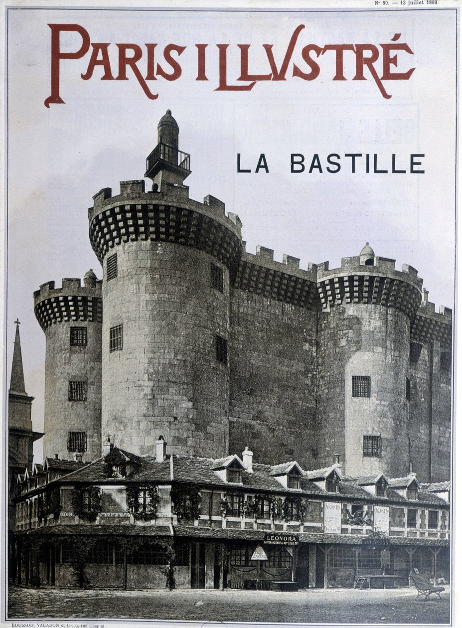 La Bastille. Couverture du journal « Paris illustré » du 13 juillet 1889. - French School