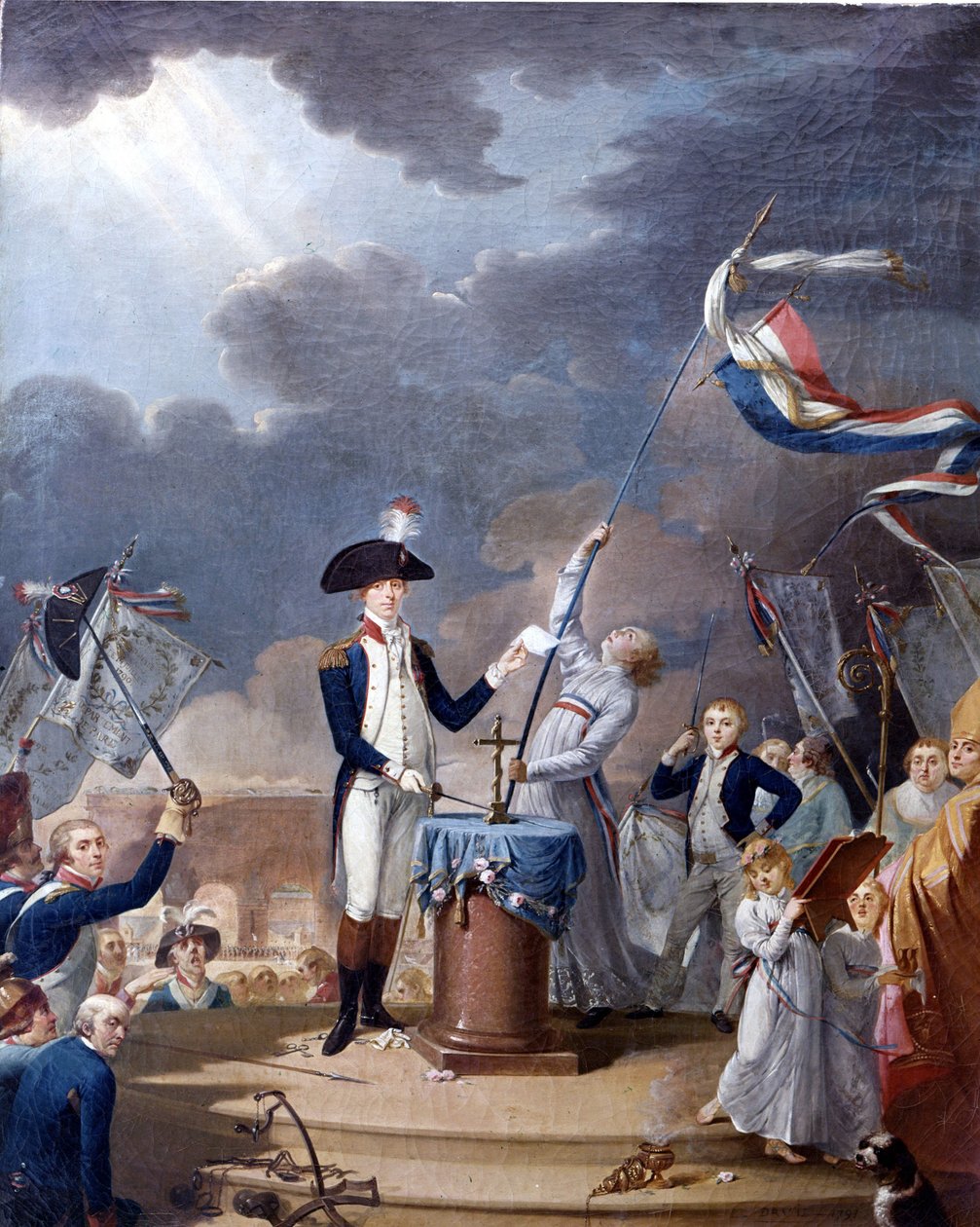 La Fayette prête serment lors de la Fête de la Fédération, 19 juillet - French School