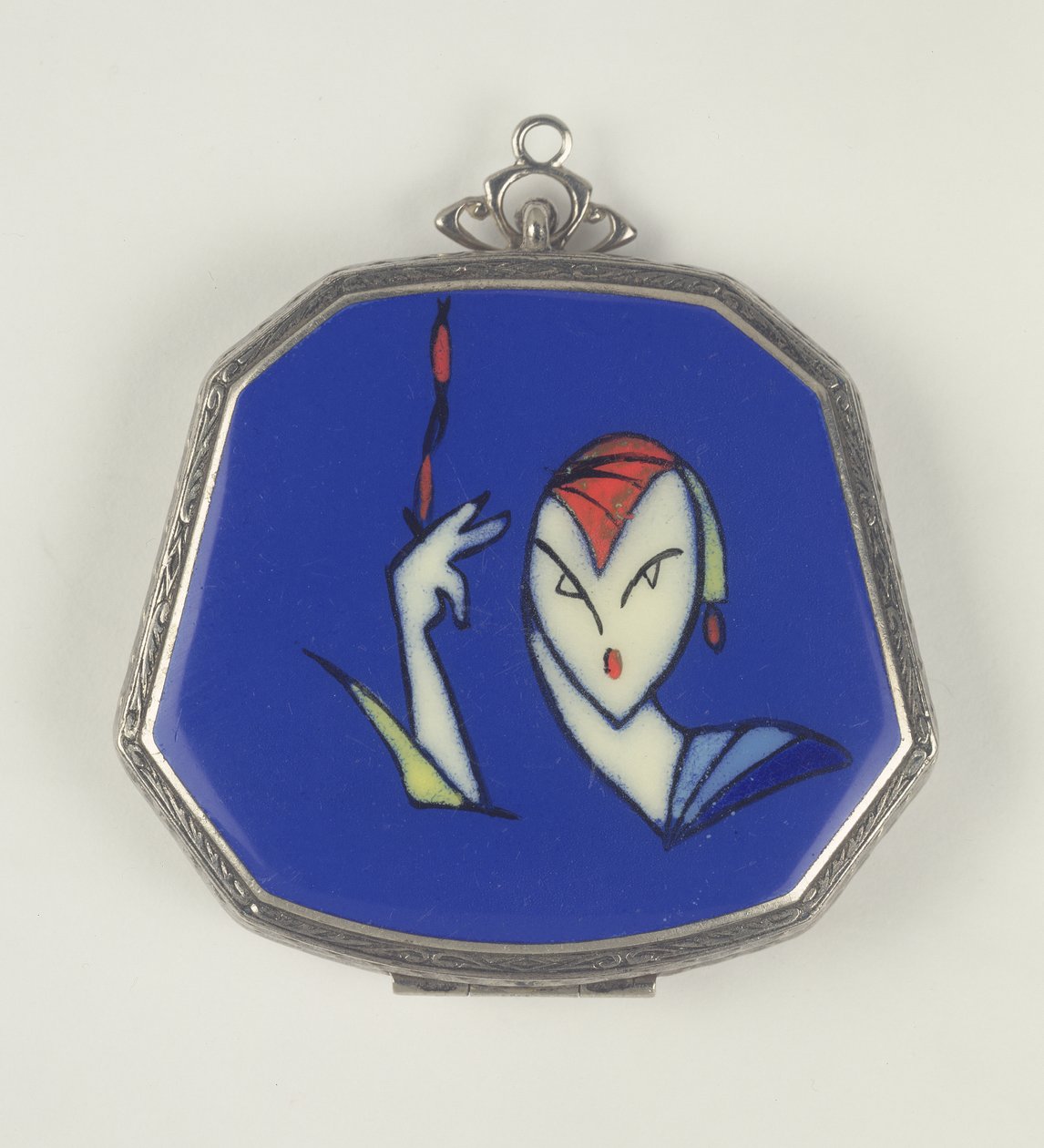 Poudrier La Mode Femme Fatale, français, 1920-30 - French School