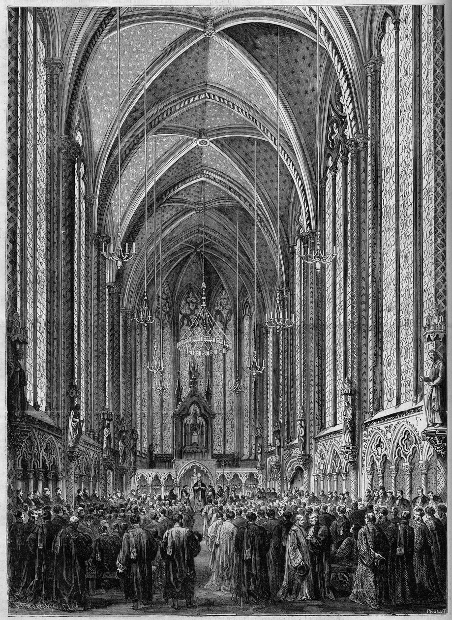 La messe du Saint-Esprit, célébrée à la Sainte-Chapelle de Paris, à l