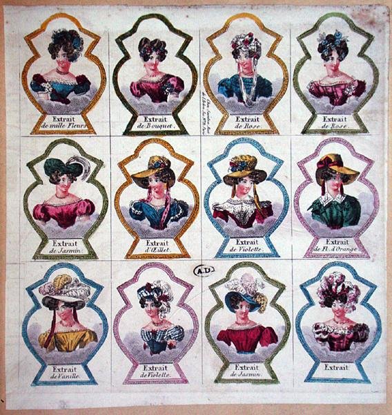 Étiquettes pour Parfums, vers 1820 - French School