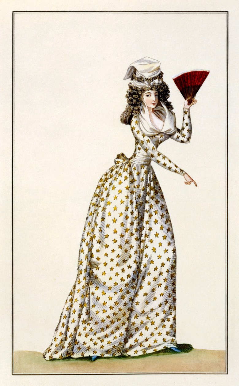 Robe Étoile pour dames du Journal de la Mode et du Goût, 1791 - French School