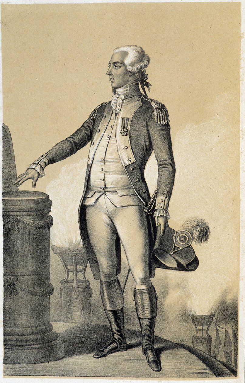 Lafayette - dans « Galerie historique de la Révolution française » par Albert Maurin - French School