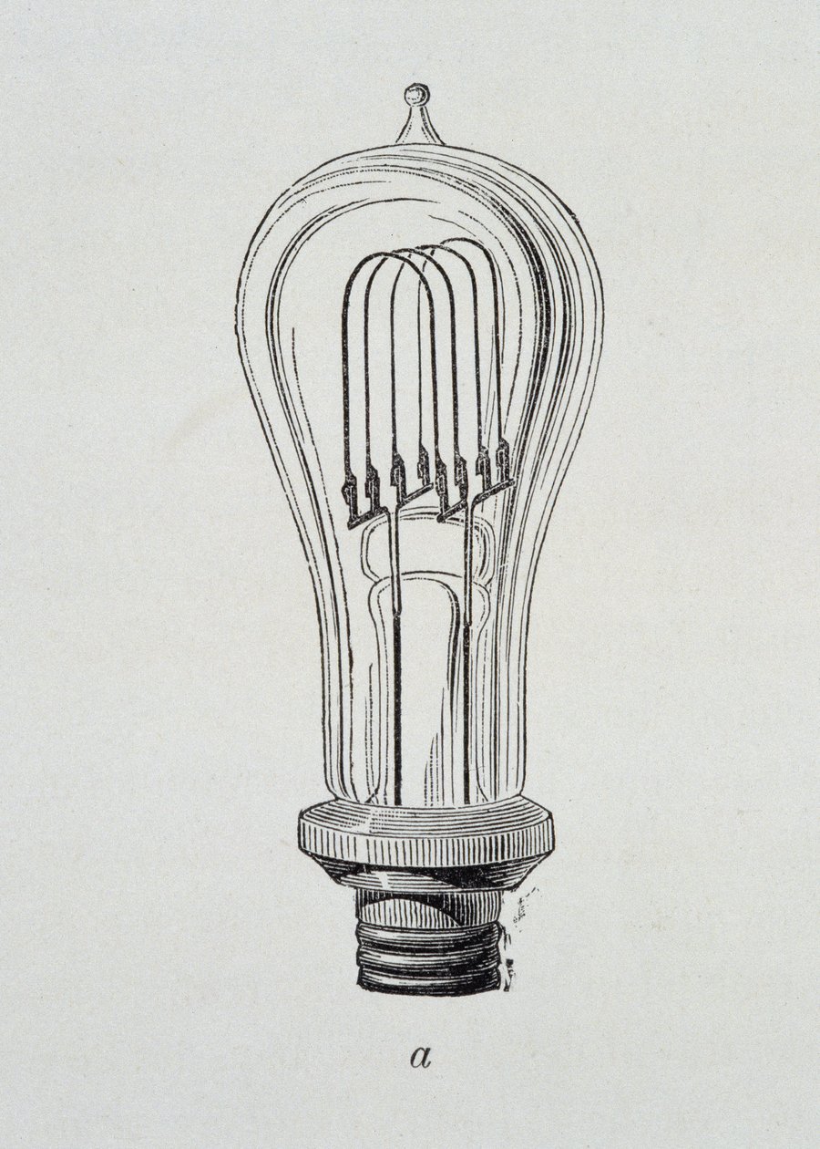 Lampe Edison - dans « Les nouvelles conquêtes de la science » par Figutree - French School