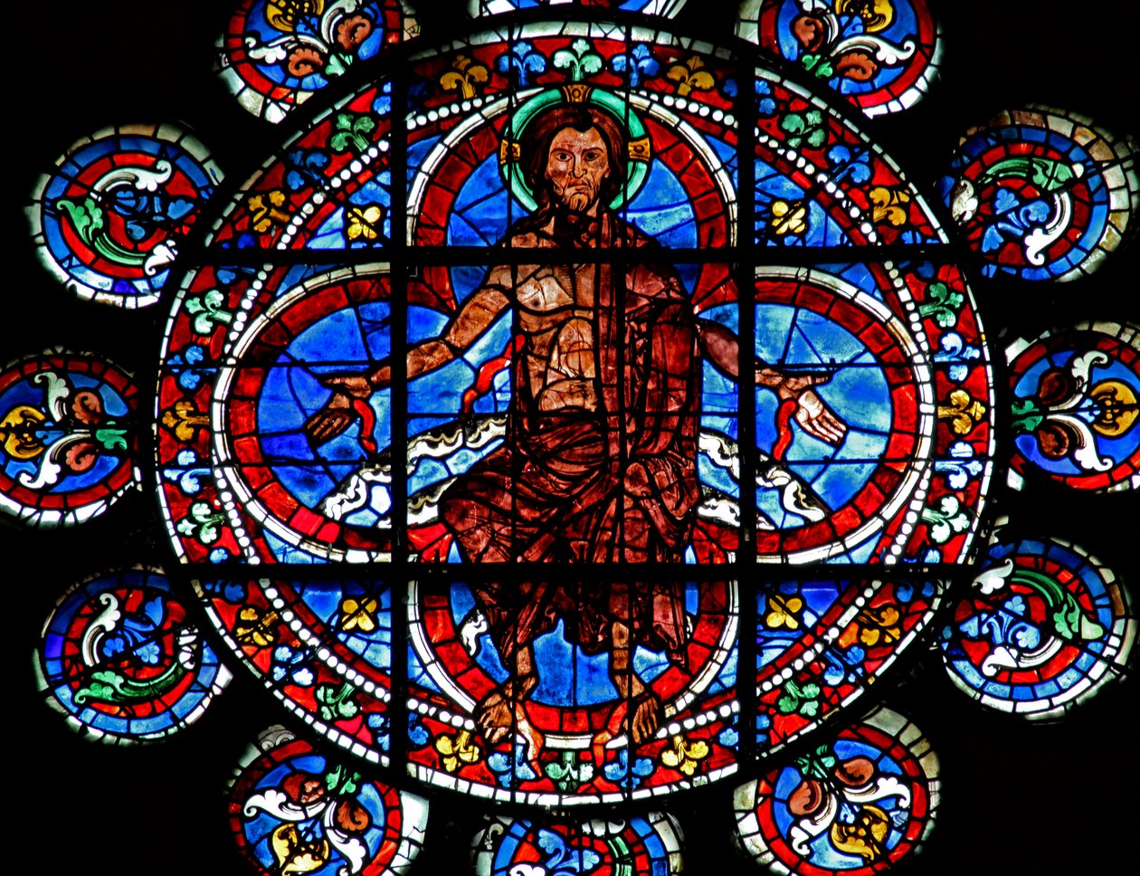 Jugement dernier : Christ - montrant les plaies de la Crucifixion - French School