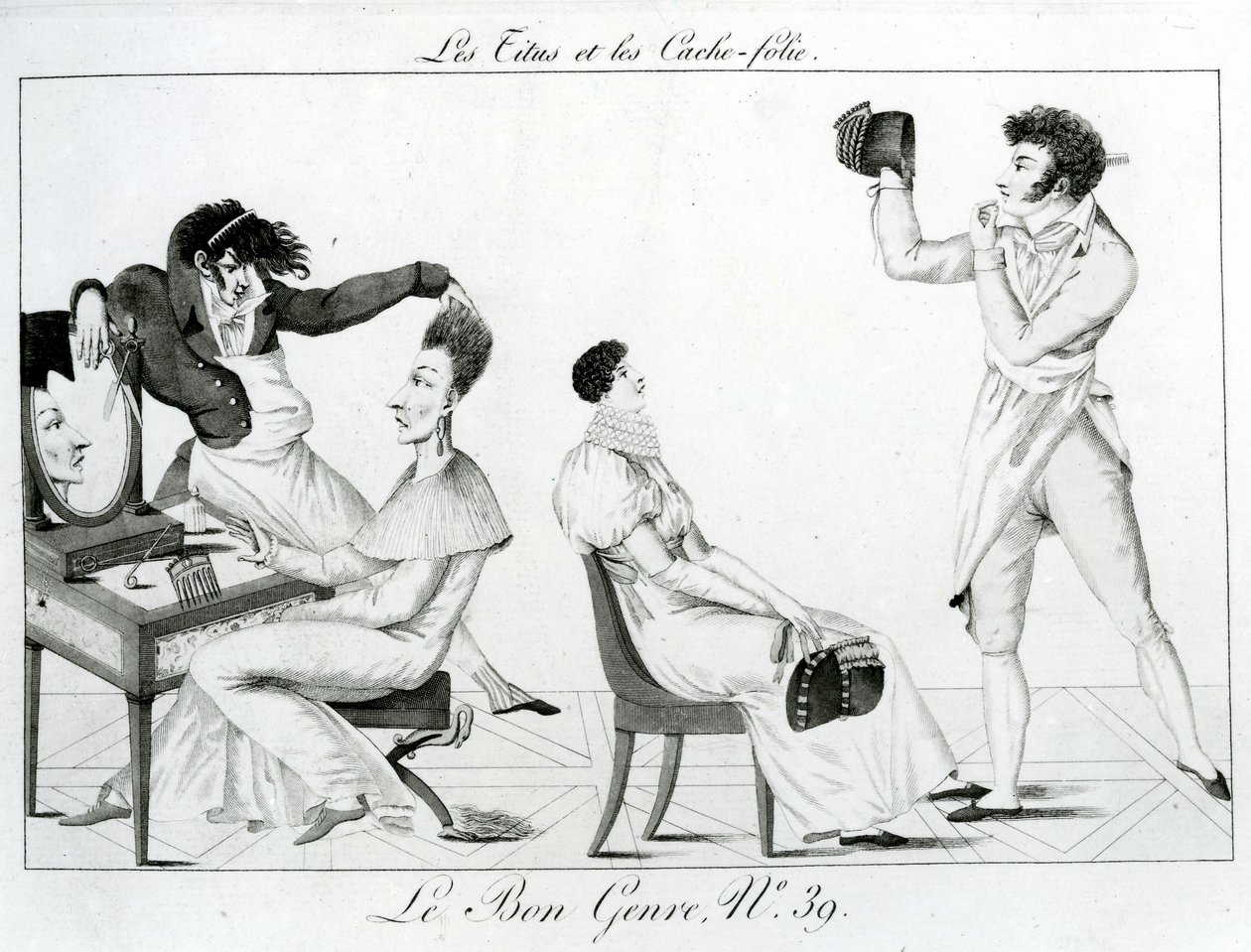 Le Bon Genre - Les Titus et les caches-folie, 1812 - French School