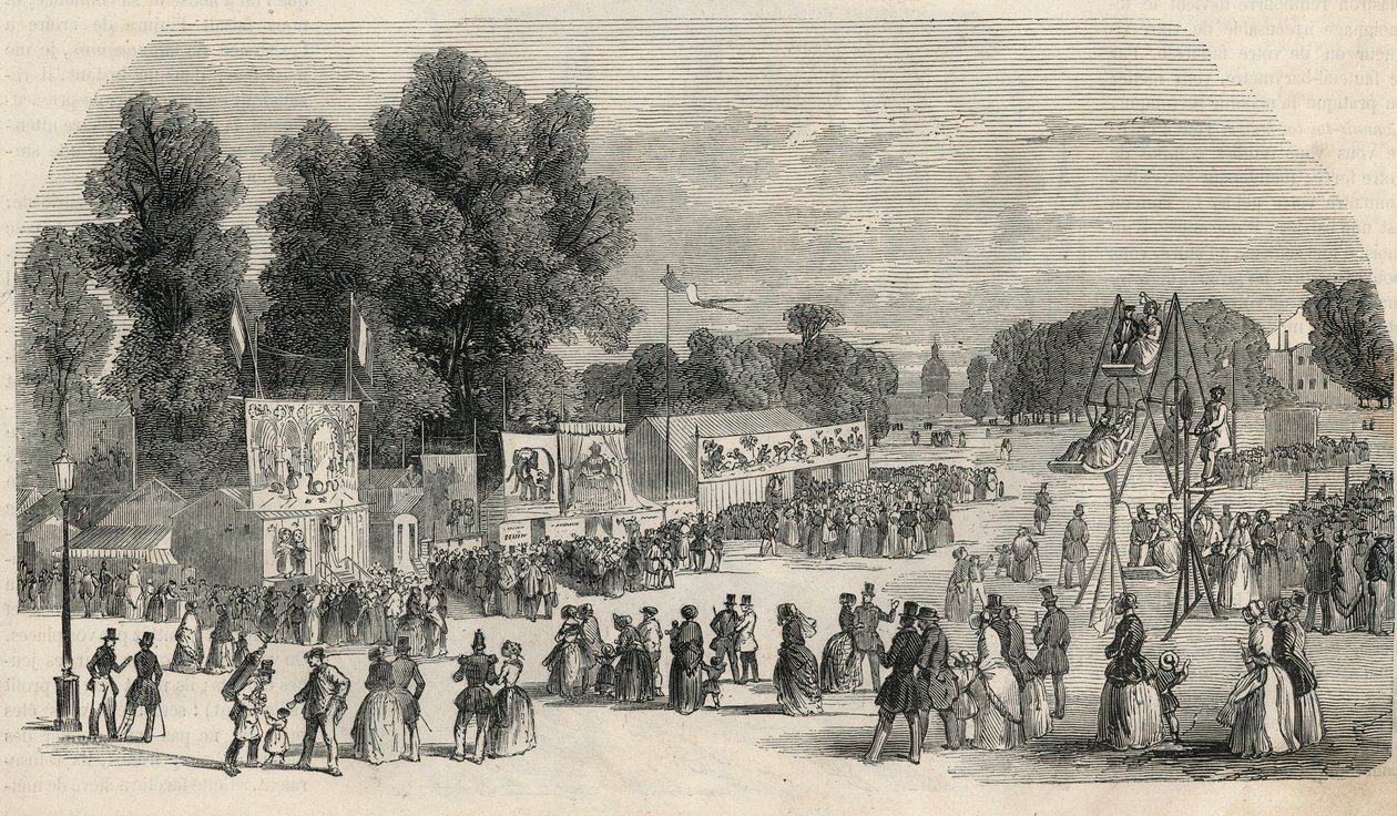 Le Carré Marigny en juin 1848 à Paris - Gravure dans « Tableau-de-Paris » par Edmond Texier 1852 - French School