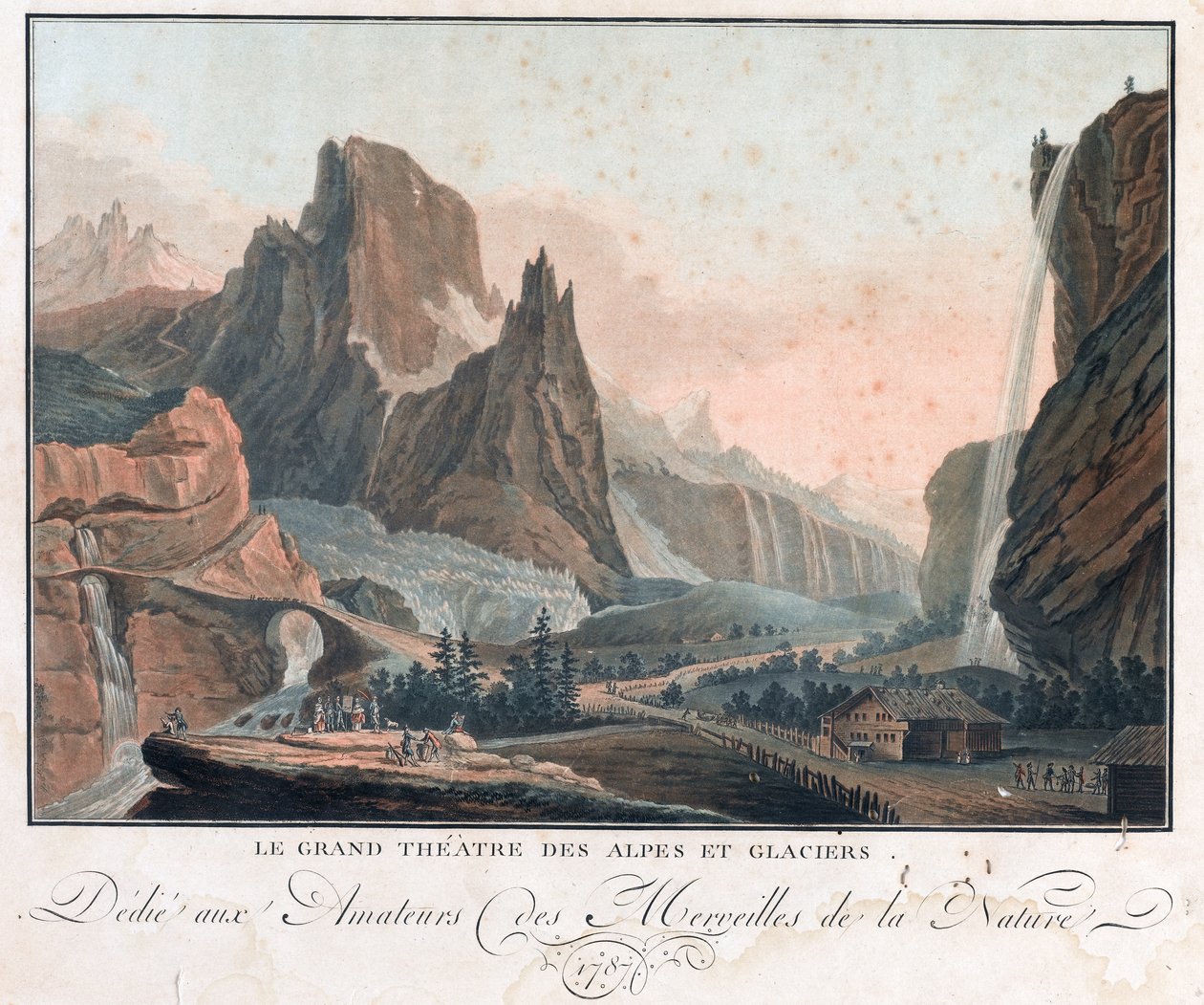 Le Grand Théâtre des Alpes et Glaciers,
1787 (Eau-forte et acquatint) - French School