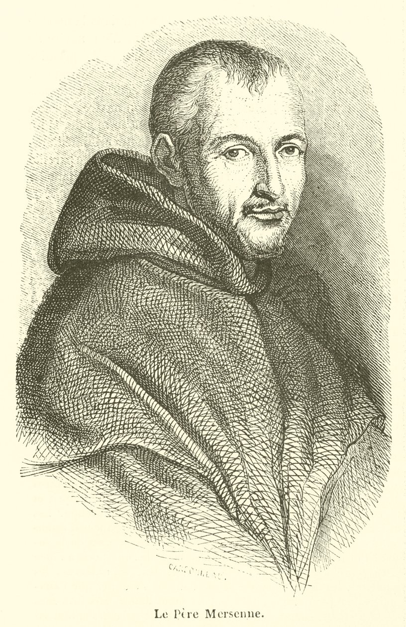 Le Pere Mersenne (gravure) - French School