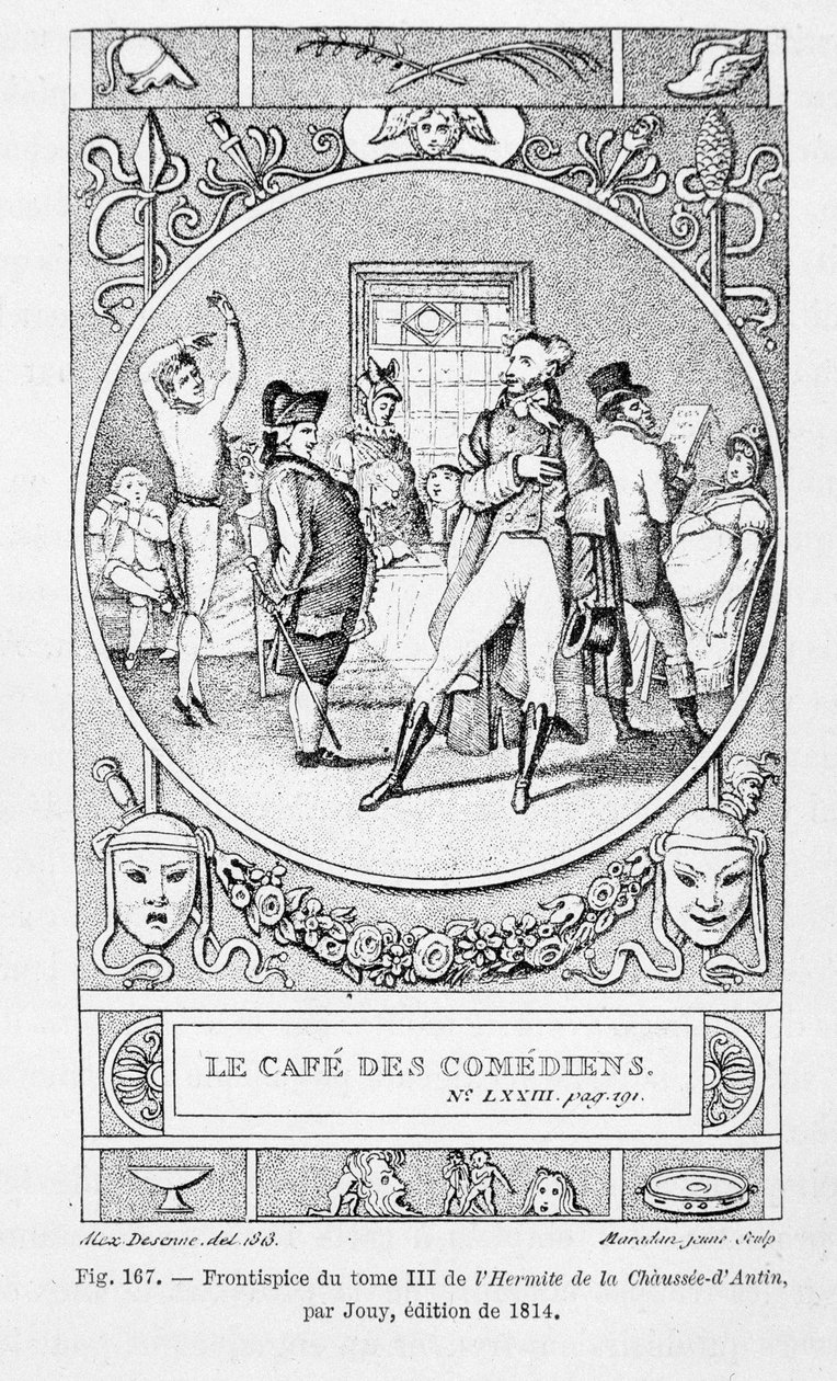 Le café des Comédiens, frontispice du Volume III de "L