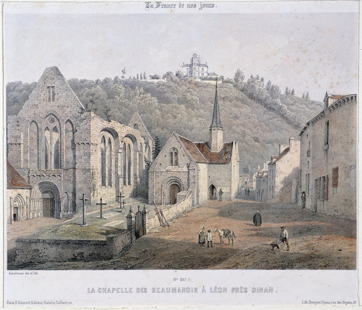 Abbaye de Léhon et chapelle Beaumanoir près de Dinan - French School