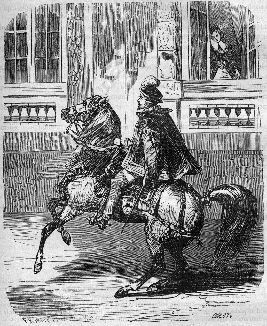 Les amours du roi Henri II (1519-1559) et de Diane de Poitiers (1499-1566). Gravure dans « Histoire de la prostitution et de la débauche chez tous les peuples du globe depuis l