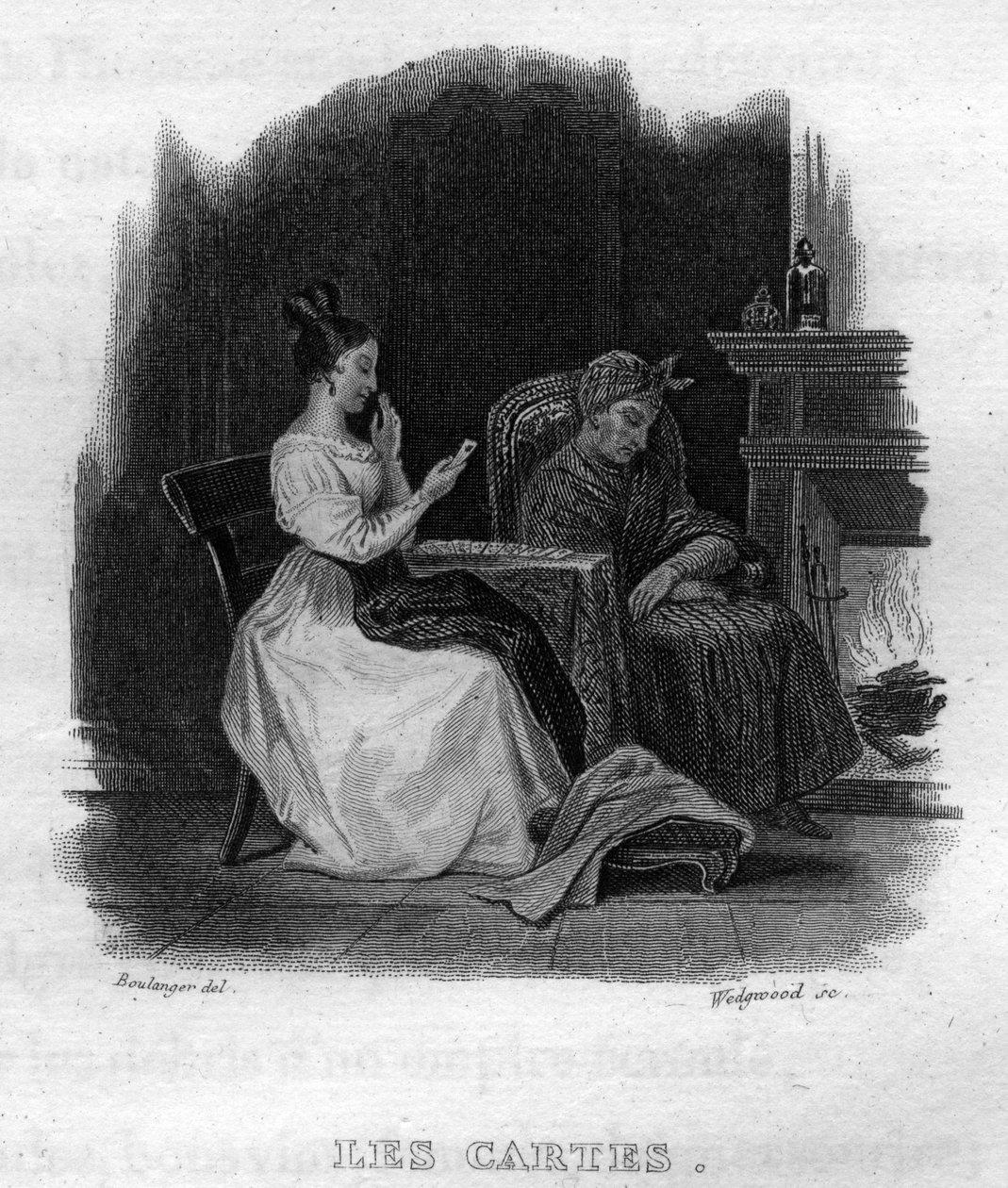 Les cartes Chanson de Béranger dans "Œuvres complètes" (1834) de Pierre Jean de Béranger (1780-1857), poète et chansonnier français. - French School