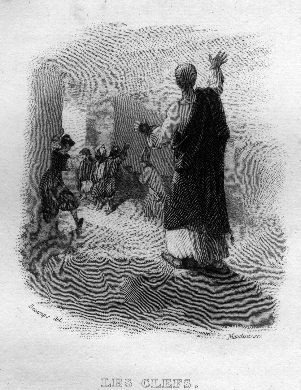 Les clés Chanson de Béranger dans "Œuvres complètes" (1834) de Pierre Jean de Béranger (1780-1857), poète et chansonnier français. - French School