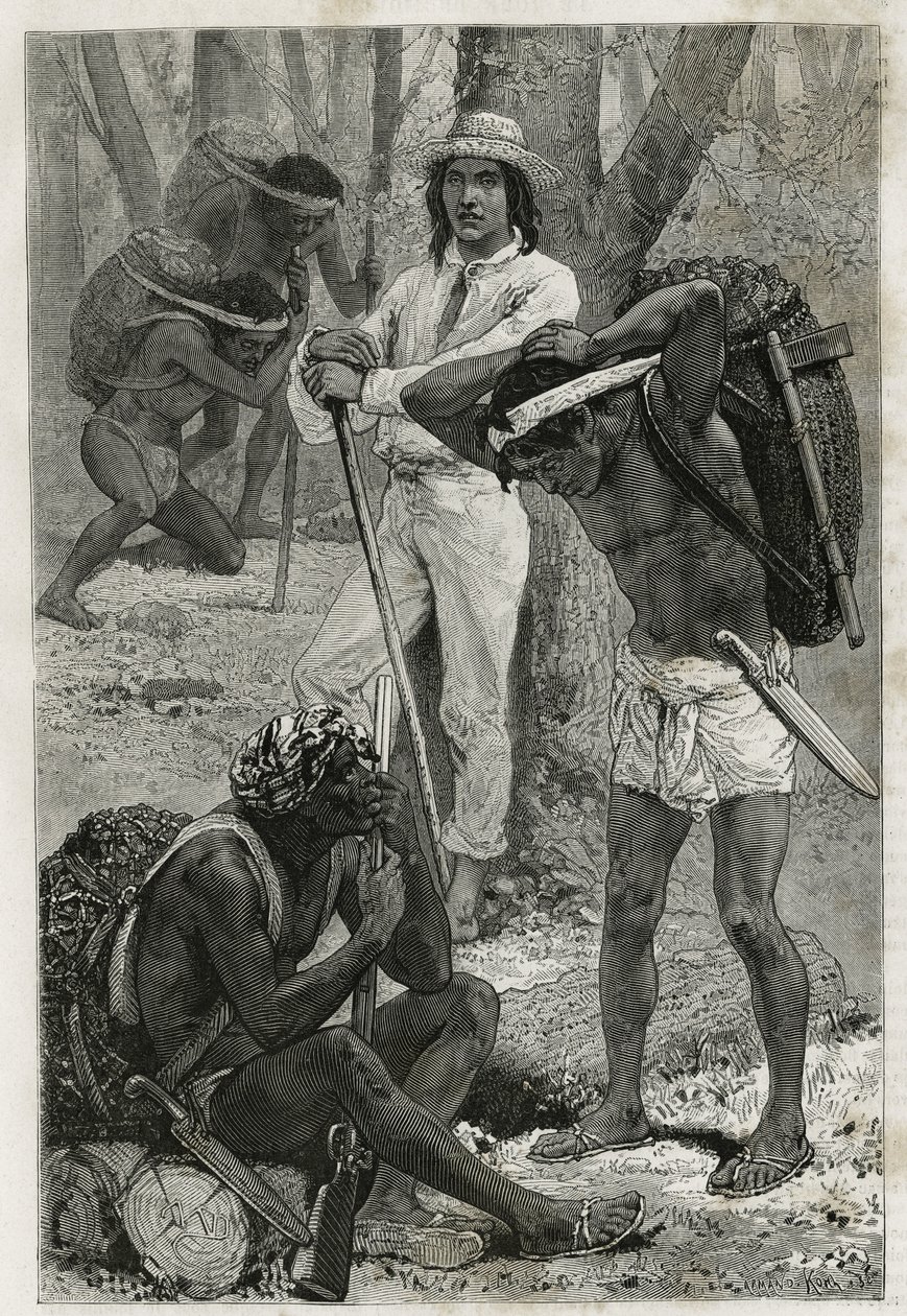 Les porteurs (caucheros), à Darien (région de l