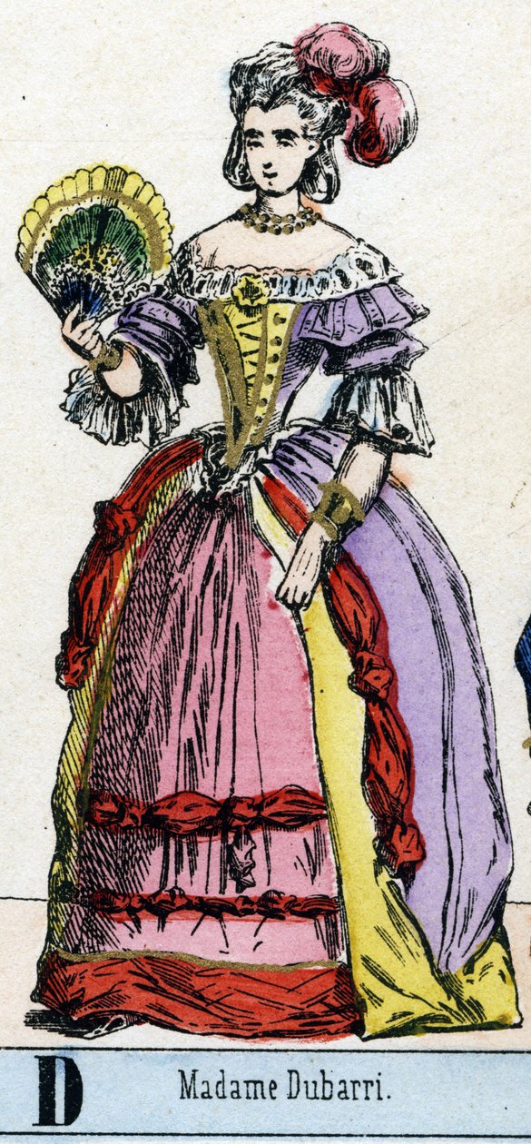 Lettre D comme Mme Dubarri. Portrait de Jeanne Bécu, dite de Cantigny, comtesse du Barry (1743-1793), favorite de Louis XV, roi de France - French School