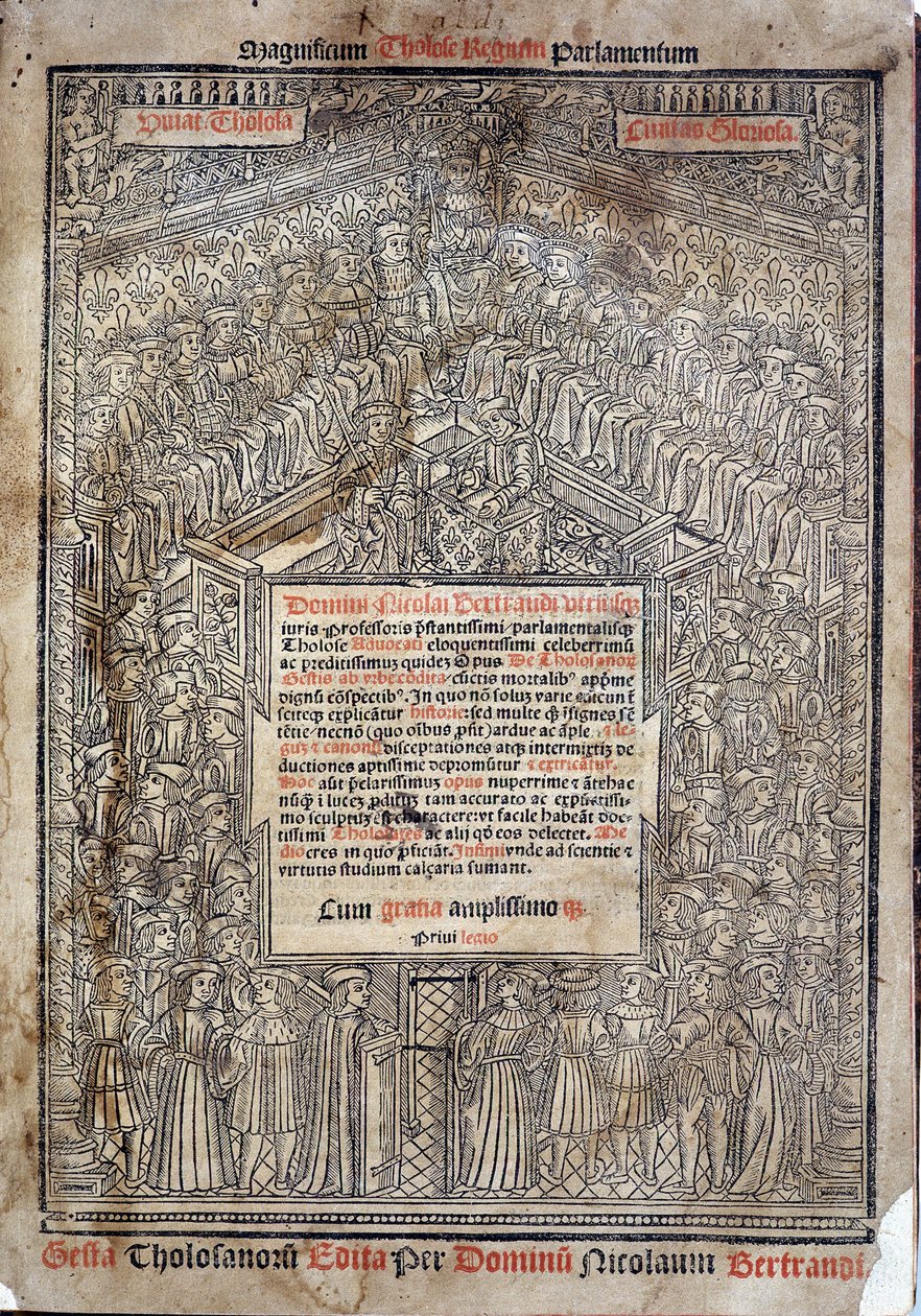 Lit de justice au Parlement de Toulouse dans "De Tholosanorum Gestis", Nicolas Bertrand, Toulouse - French School