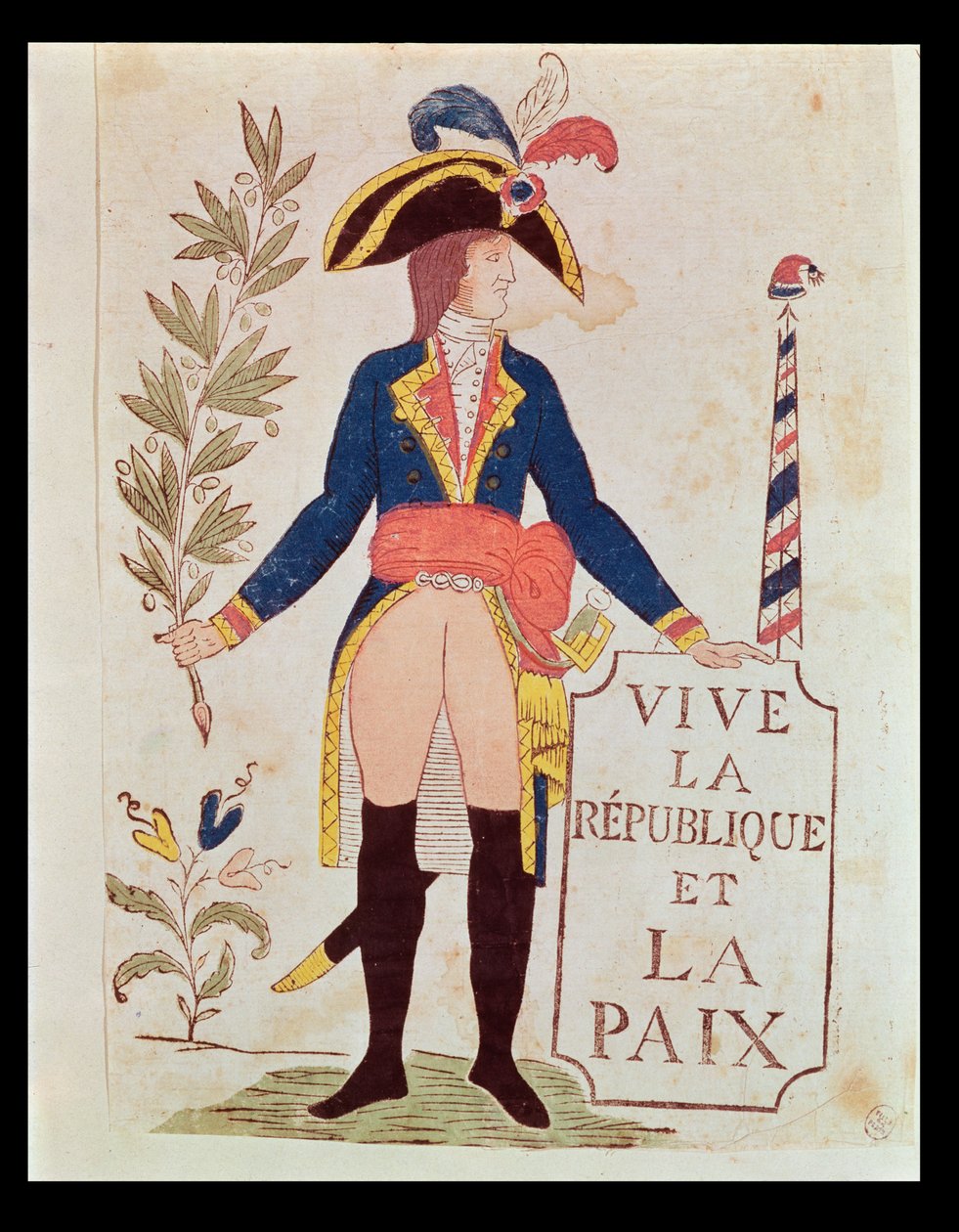 Vive la République et la Paix, vers 1795-99 (gravure sur bois en couleur) - French School