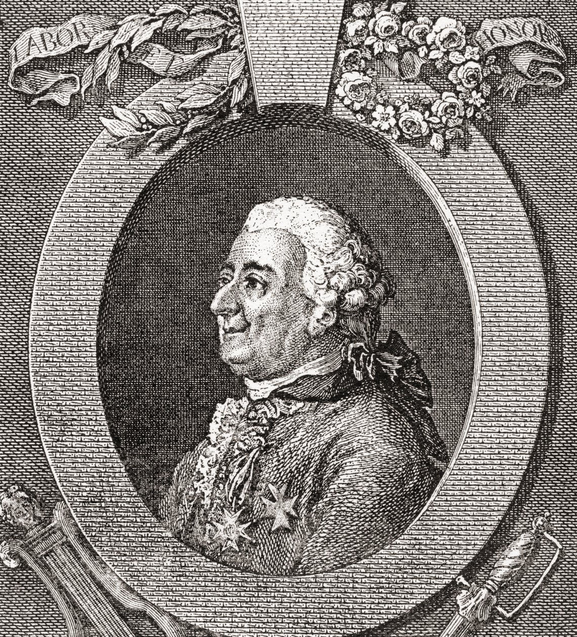 Louis-Élisabeth de la Vergne, comte de Tressan, 1705-1783. Soldat français, médecin, scientifique, médiéviste et écrivain. De Les Heures Libres publié en 1908. - French School