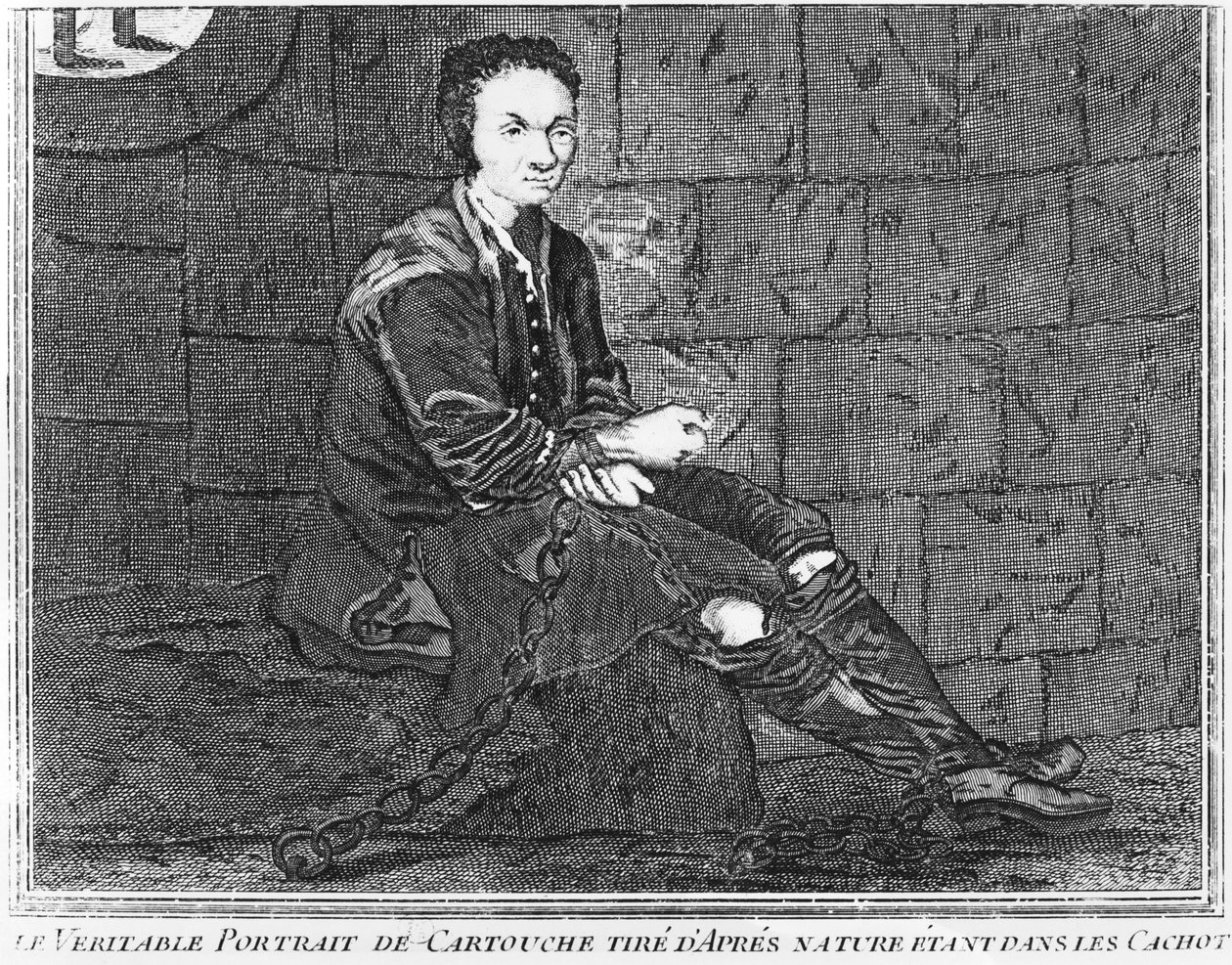 Louis Dominique Cartouche en prison - French School