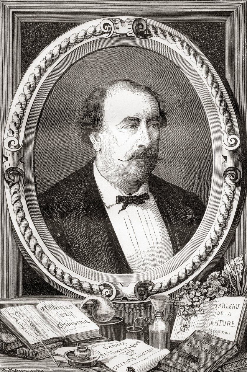 Louis Figuier, scientifique et écrivain français, de Les Merveilles de la Science, pub.1870 - French School
