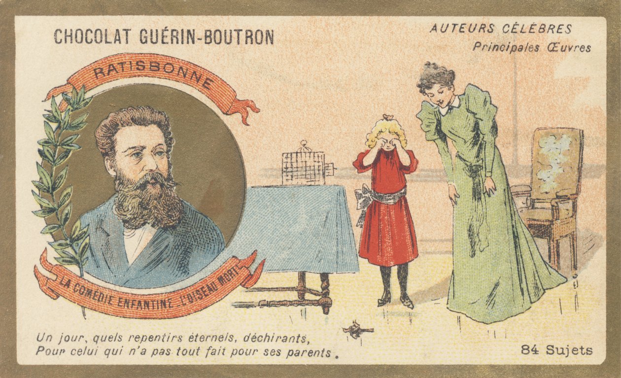 Louis Gustave Fortune Regensbonne (1827-1900), homme de lettres français, auteur de « La comédie enfantine — L