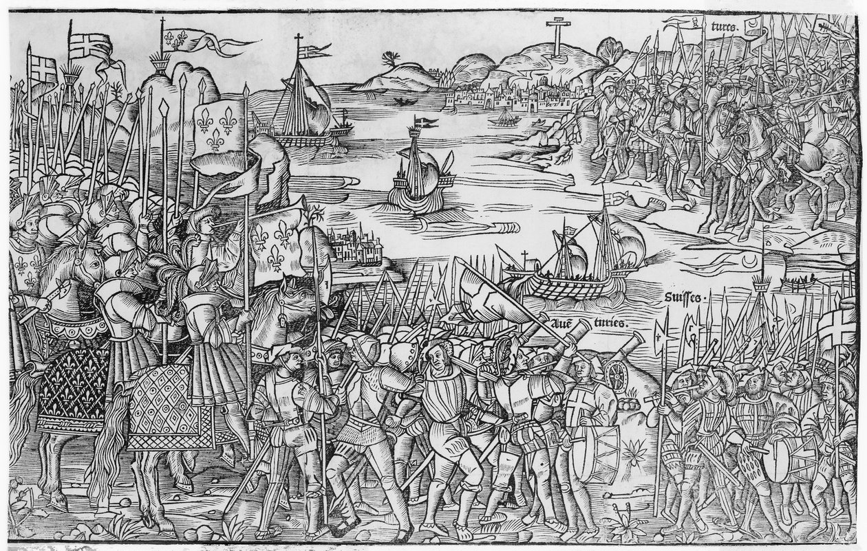 Louis IX de France débarquant à Damiette pendant la septième croisade, de 