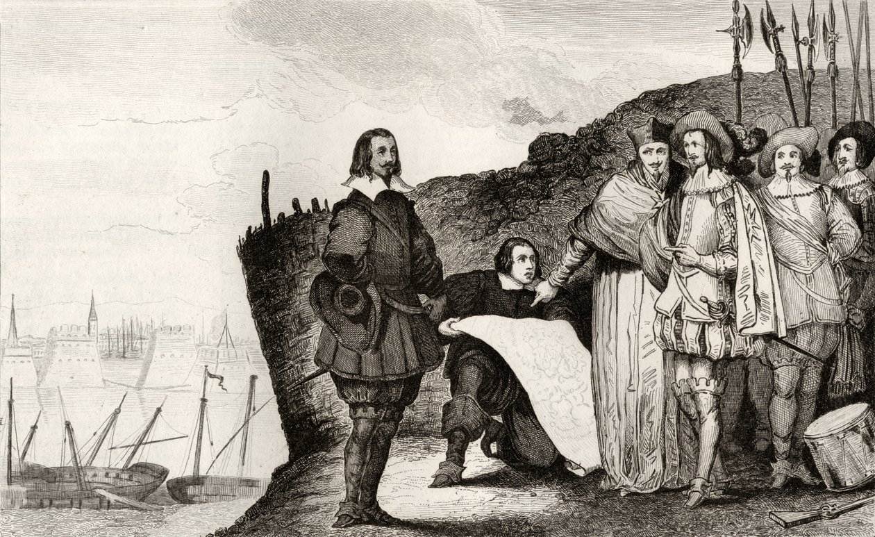 Louis XIII (1602-43) au siège de La Rochelle en octobre 1628, de 
