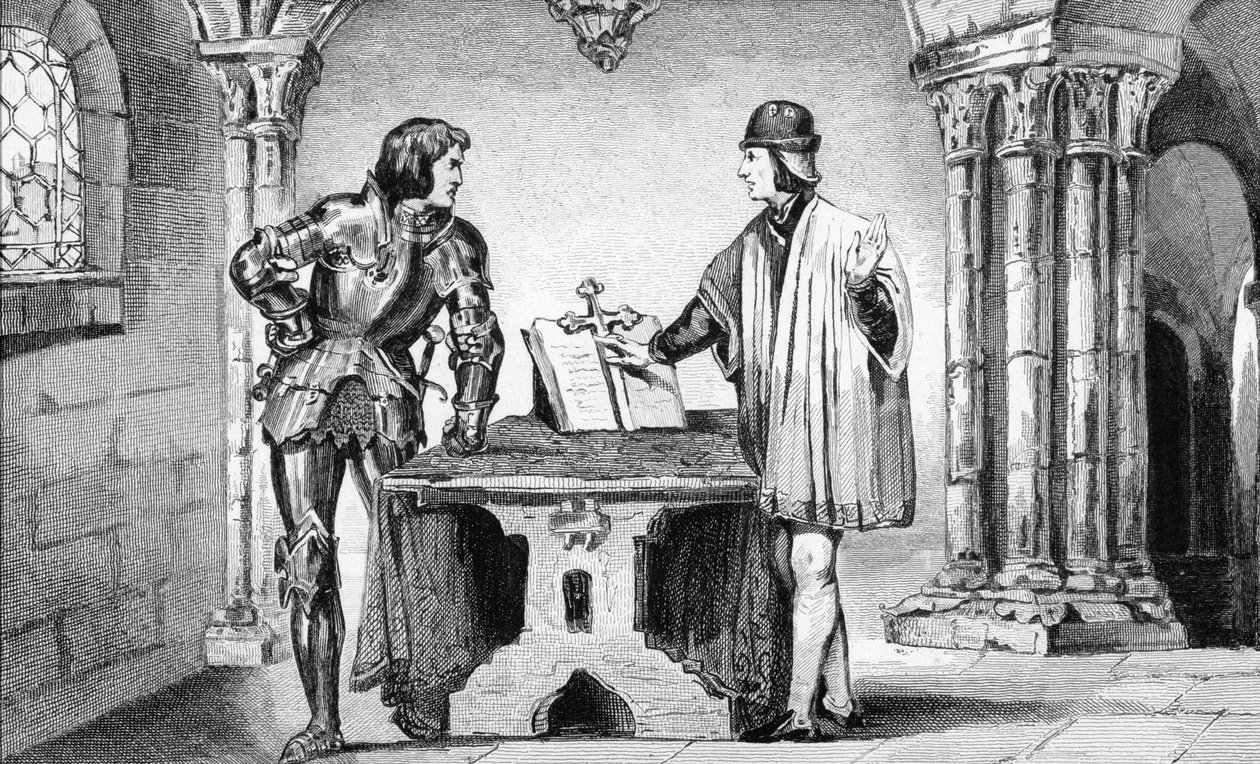 Louis XI (1423-83) détenu en résidence surveillée par Charles le Téméraire (1433-77) tiré de 