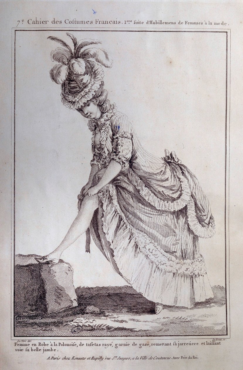 Mode sous Louis XVI : portrait en pied d