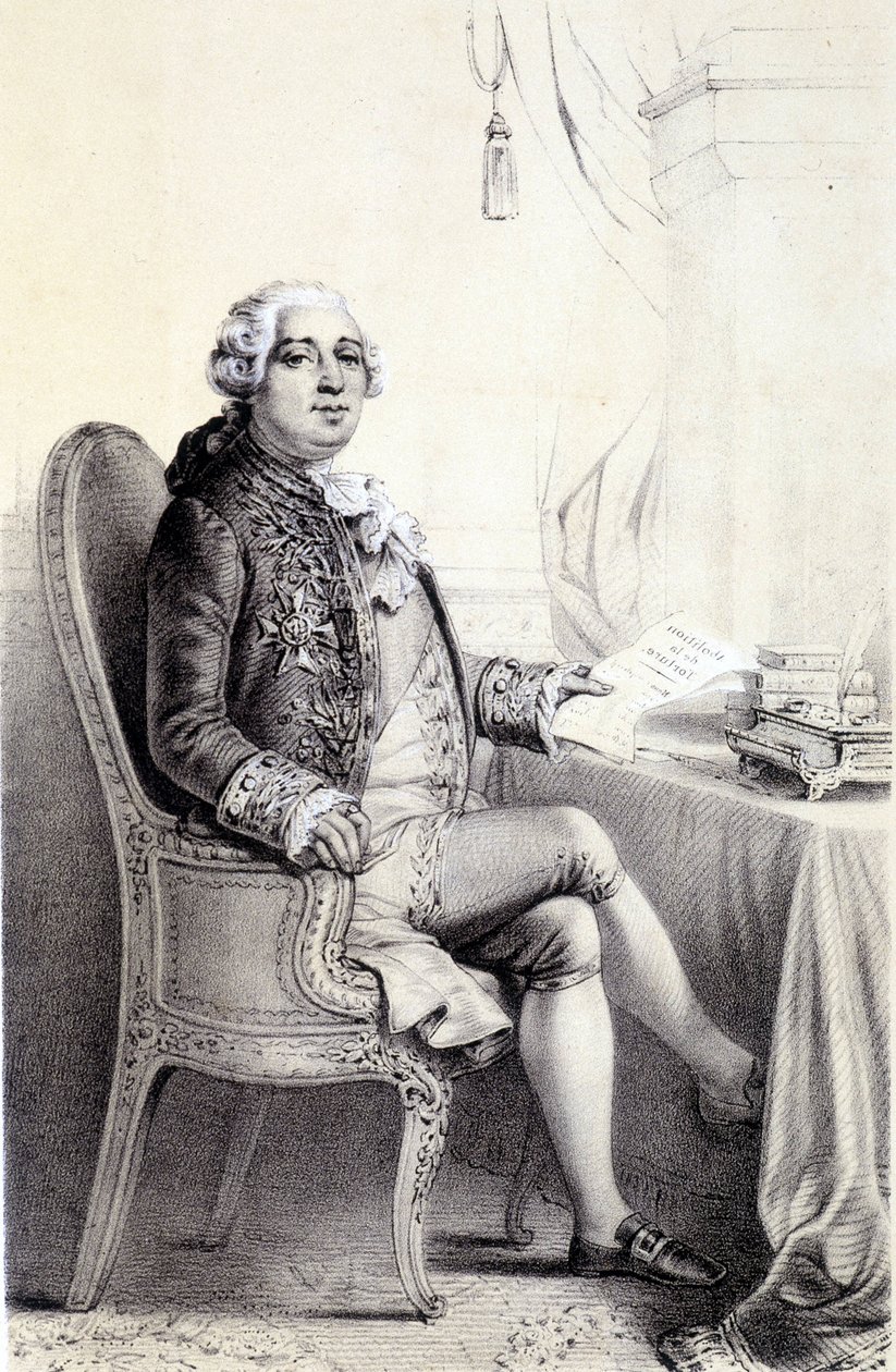 Louis XVI dans "Galerie historique de la Révolution française" par Albert Maurin - French School