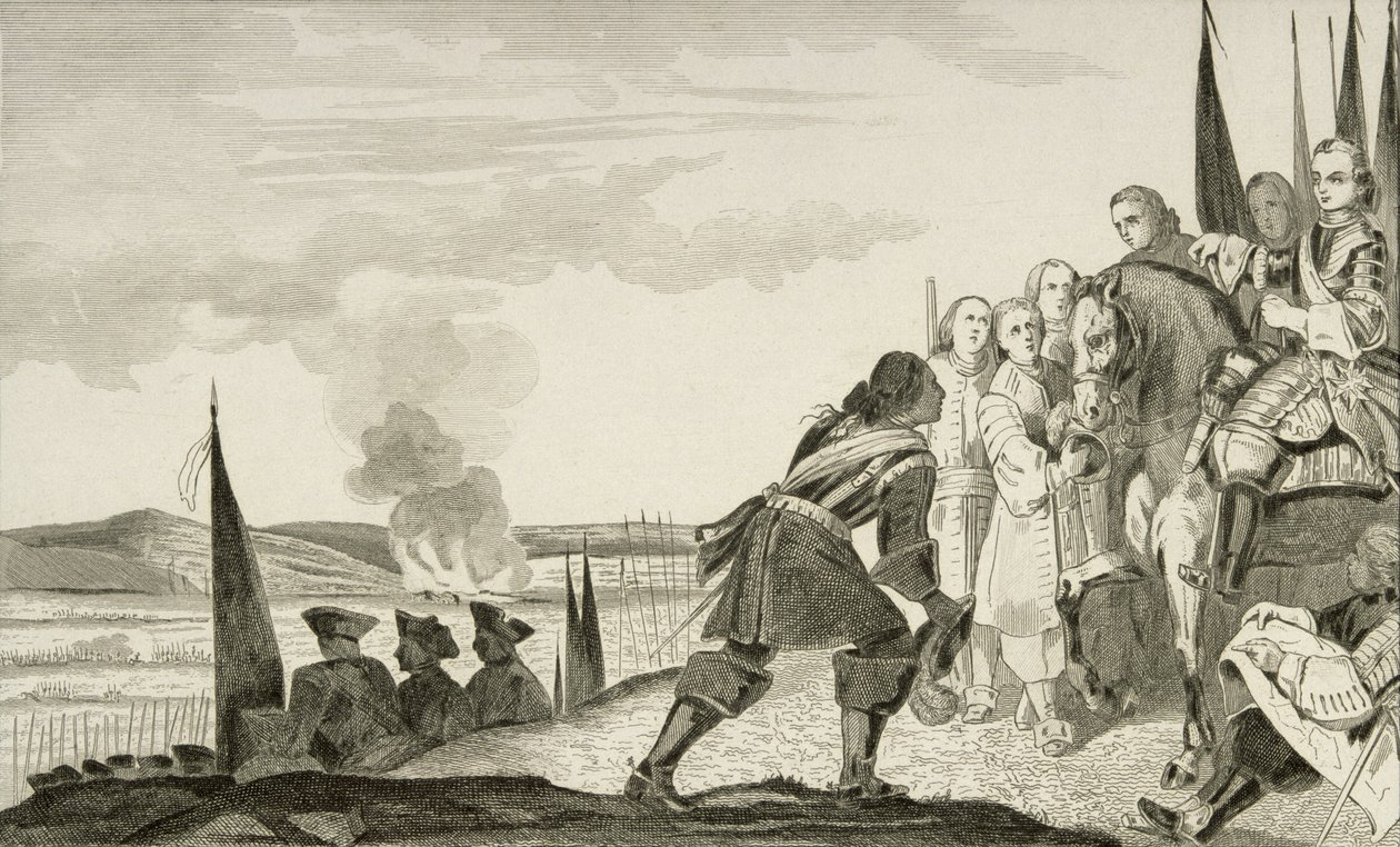 Louis XV (1710-74) à la bataille de Fontenoy en 1745, de 