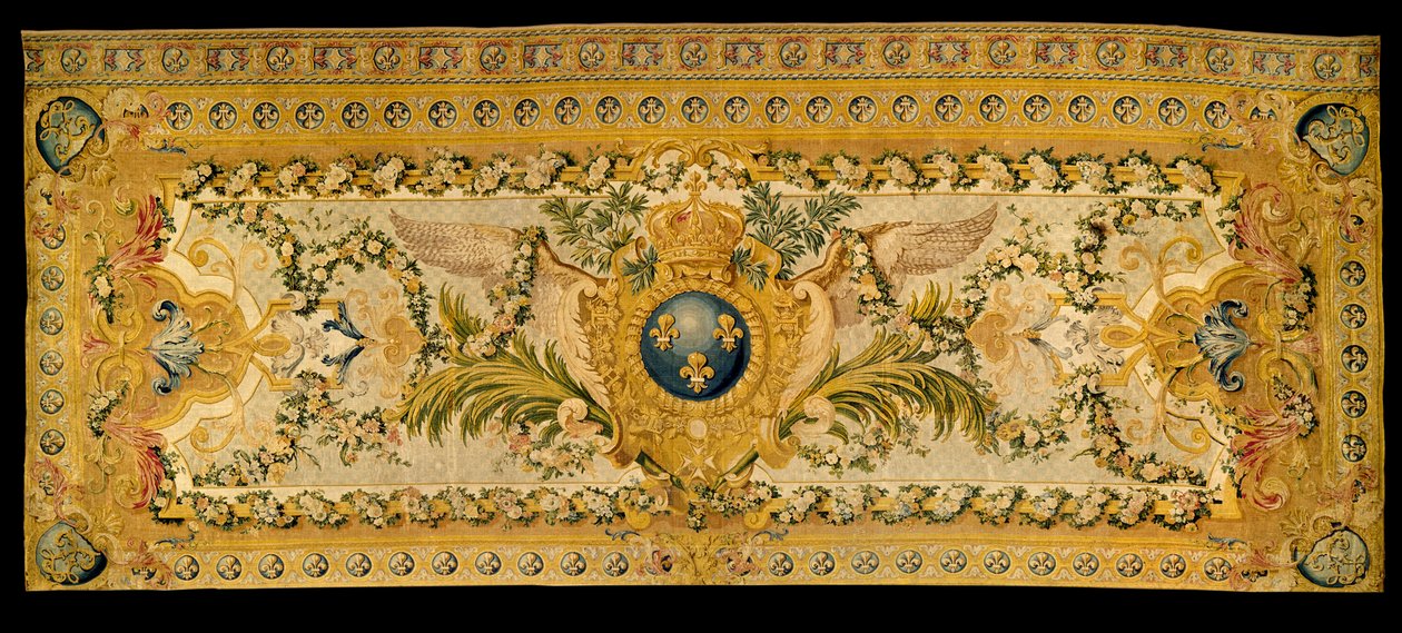 Mobilier Louis XV : tapis de la tribune de la chapelle royale de Versailles. Réalisé par la manufacture de Chaillot. 1759 Versailles, musée du château - French School
