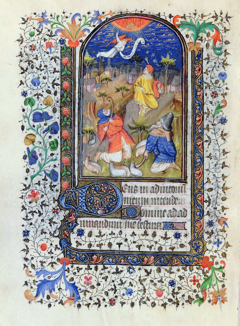MS 1278 fol.106v Annonciation aux bergers, des Heures à l