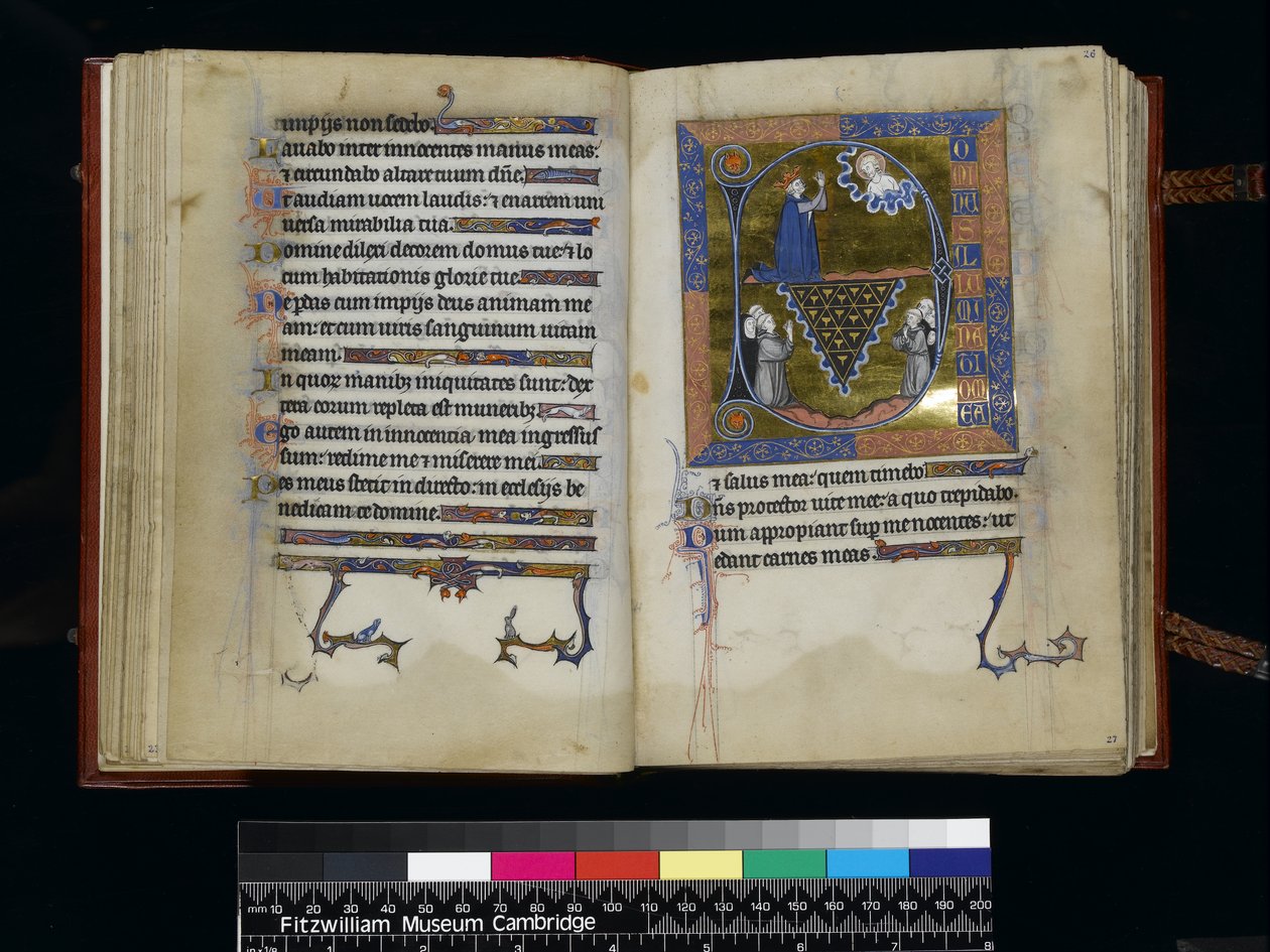 MS 300 f25v-26r, David prie Dieu, du Psautier et Heures d