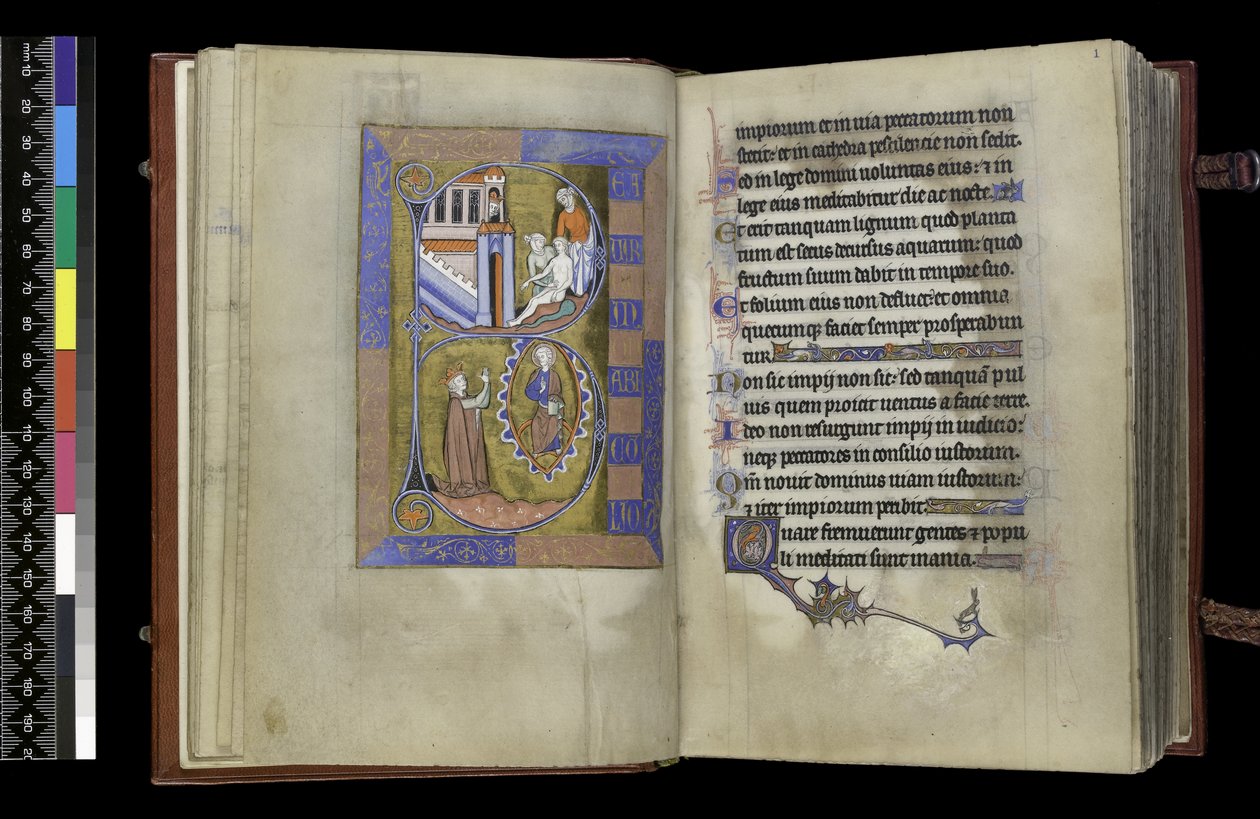 MS 300 f.XIII-1r, du Psautier et Heures d