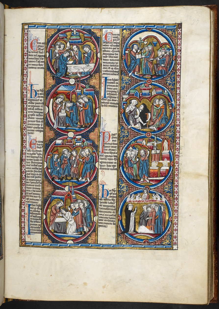 MS. Harley 1527, f.77r, miniatures de la Bible moralisée - French School
