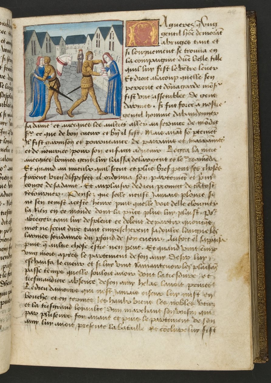 Page de Cent Nouvelles Nouvelles, c.1461-62 - French School