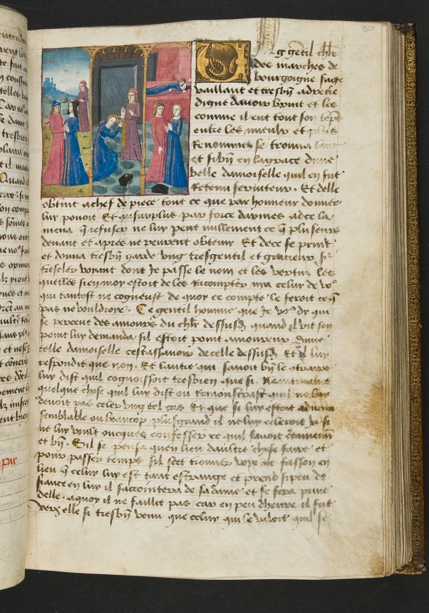 Page de Cent Nouvelles Nouvelles, c.1461-62 - French School