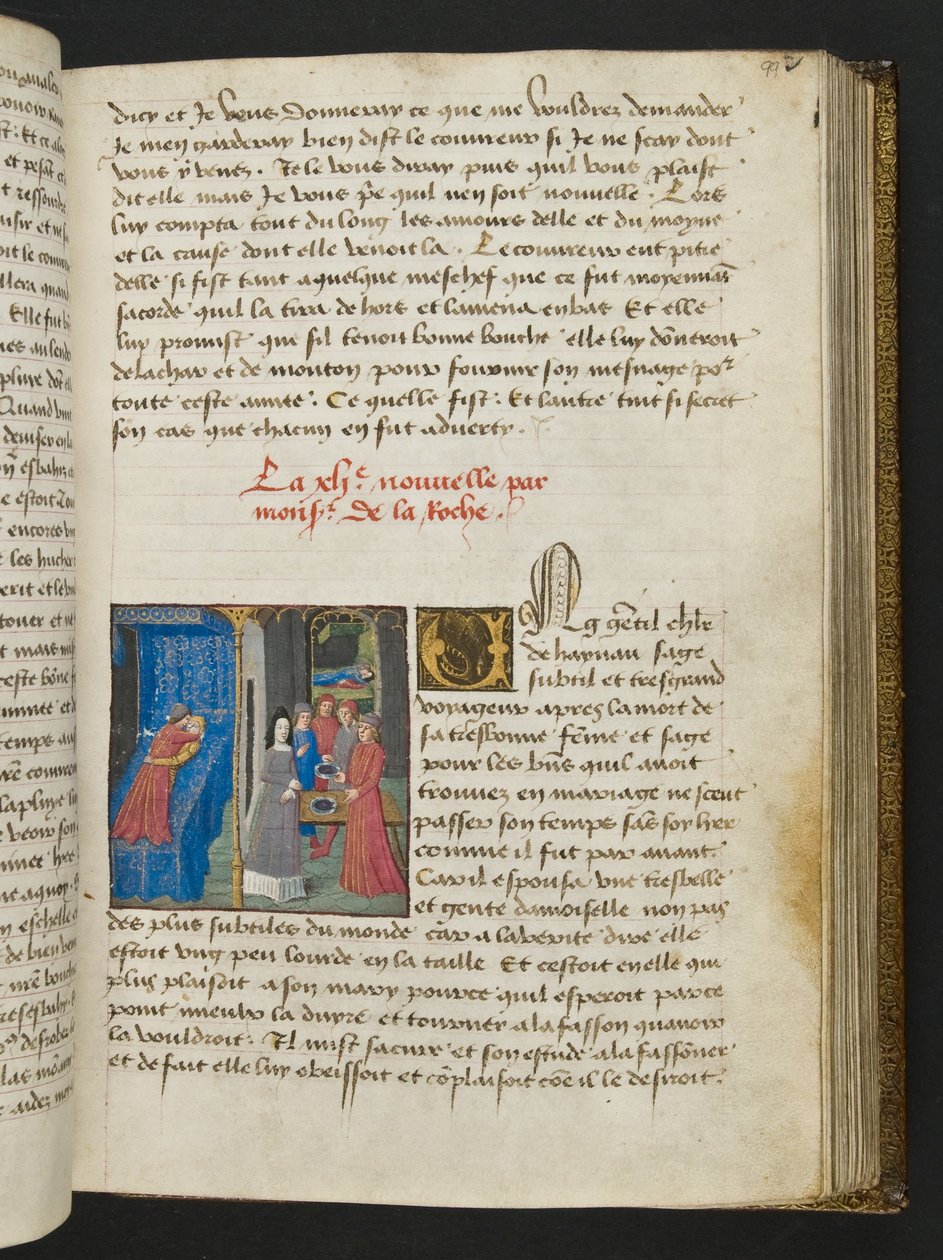 Page de Cent Nouvelles Nouvelles, c.1461-62 - French School