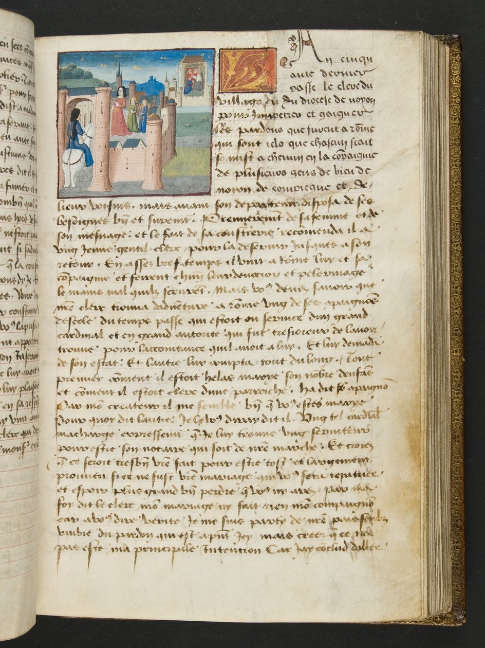 Page de Cent Nouvelles Nouvelles, c.1461-62 - French School