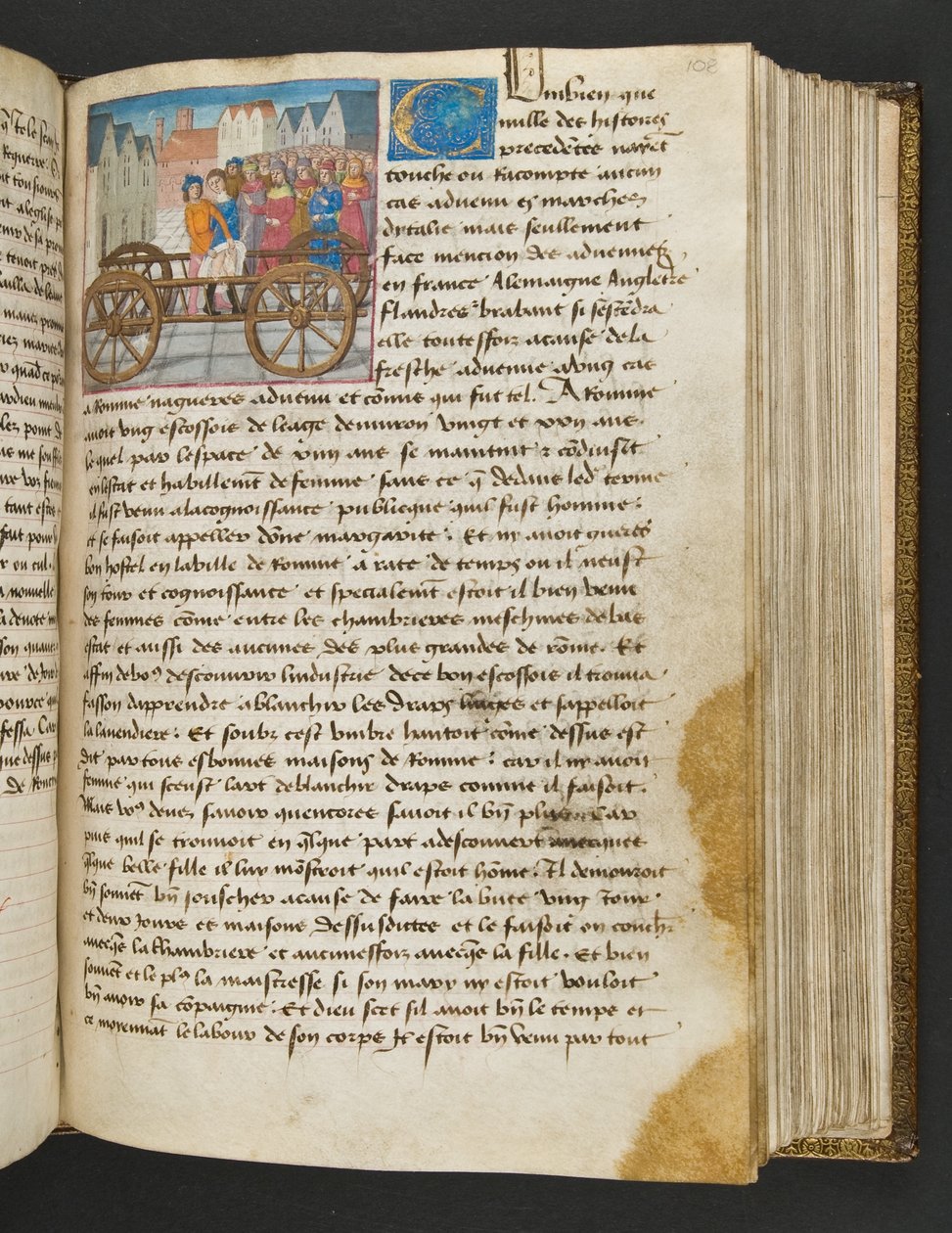 Page de Cent Nouvelles Nouvelles, c.1461-62 - French School